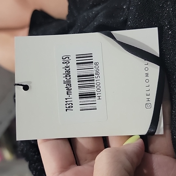 Lovesick DRESS METALLIC BLACK  - Picture 4 of 5